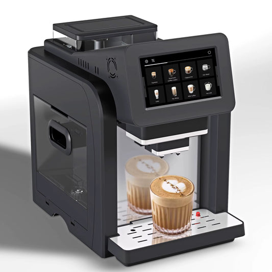Mcilpoog WS817 -7"Colorfautomatische Espressomaschine Mit Milchaufschäumer, 21 Geschmacksrichtungen Für Zuhause Und Büro