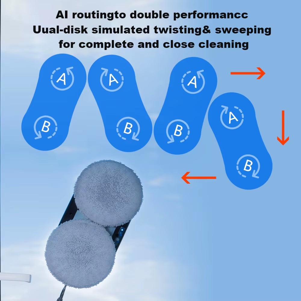 (Codepromo:Aewd55)Ultradünner Fensterreinigungsroboter Liectroux HCR-10 Mit Ultraschall-Wassersprühfunktion, Staubsaugerroboter Für Fenster, Glaswischer, Trocken- Und Nasswischen, AI Route, Fernbedienung Staubsauger Robot