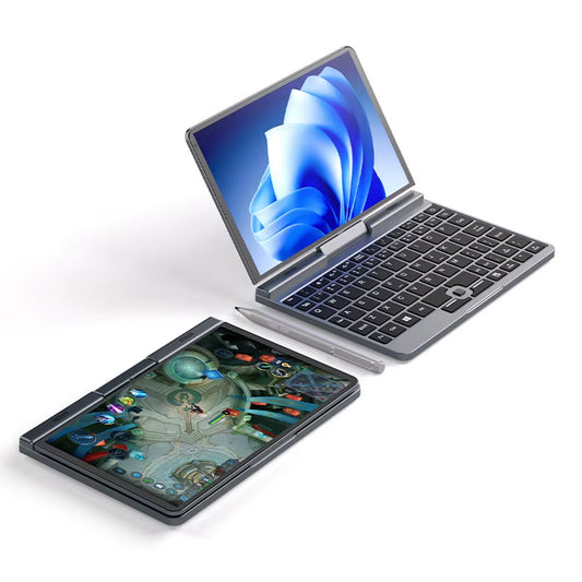 Crelander P8 Mini-Gaming-Laptop 8-Zoll-Touchscreen Intel Erle See N100 12GB DDR5 Windows 11 Wifi 6 Kleine Tasche Laptop
