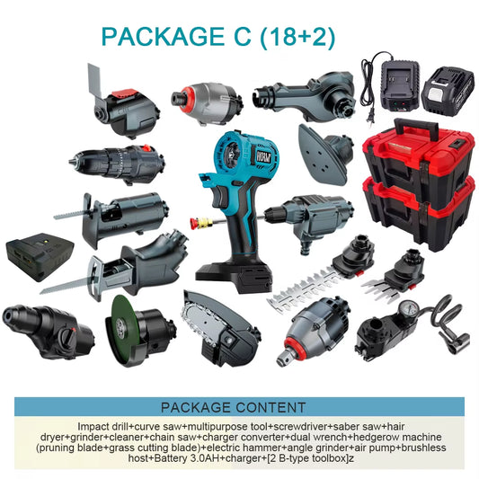 Bürstenlosen Multi-Tool Set Universal Elektrische Schraubendreher Säbelsäge Polieren Maschine Schwingen Werkzeug Set Für Makita Batterie