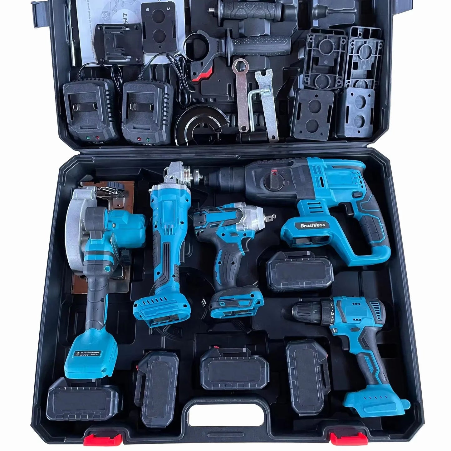 Großhandel Power Tool Kit Bohrmaschinen Batterie Akku Hammer Schlagbohrmaschine Elektrische Schraubenschlüssel Bürstenlose Bohrmaschine Werkzeuge Combo