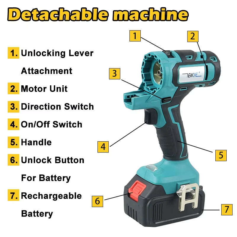 10 in 1 Gebürstete Multifunktion Werkzeuge Elektro Werkzeuge Set Kettensäge Multi Tool Elektro Schrauber Elektro Bohrmaschine DIY Holz Bearbeitung