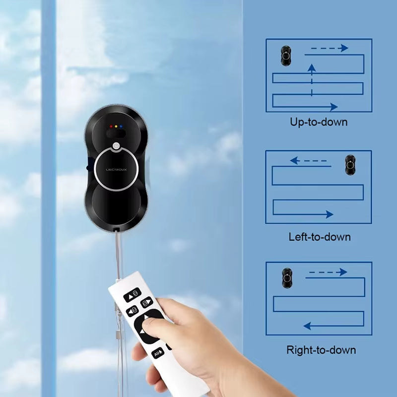 (Codepromo:Aewd55)Ultradünner Fensterreinigungsroboter Liectroux HCR-10 Mit Ultraschall-Wassersprühfunktion, Staubsaugerroboter Für Fenster, Glaswischer, Trocken- Und Nasswischen, AI Route, Fernbedienung Staubsauger Robot