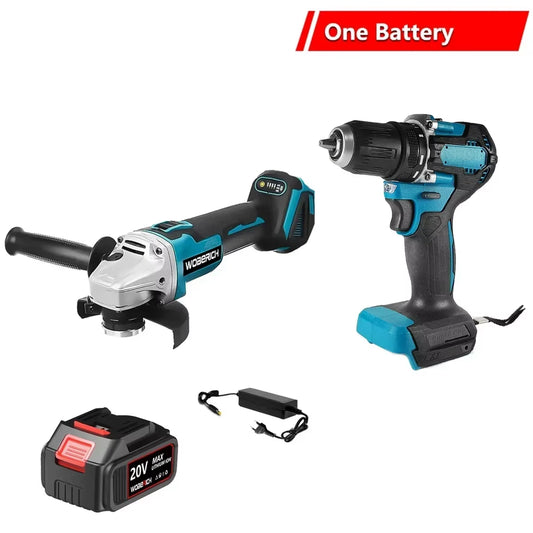 2 in 1 125 Mm Bürstenloser Elektrischer Winkelschleifer Akku-Schlagbohrschrauber Schraubendreher Combo Kit Für Makita Akku Elektrowerkzeug-Sets