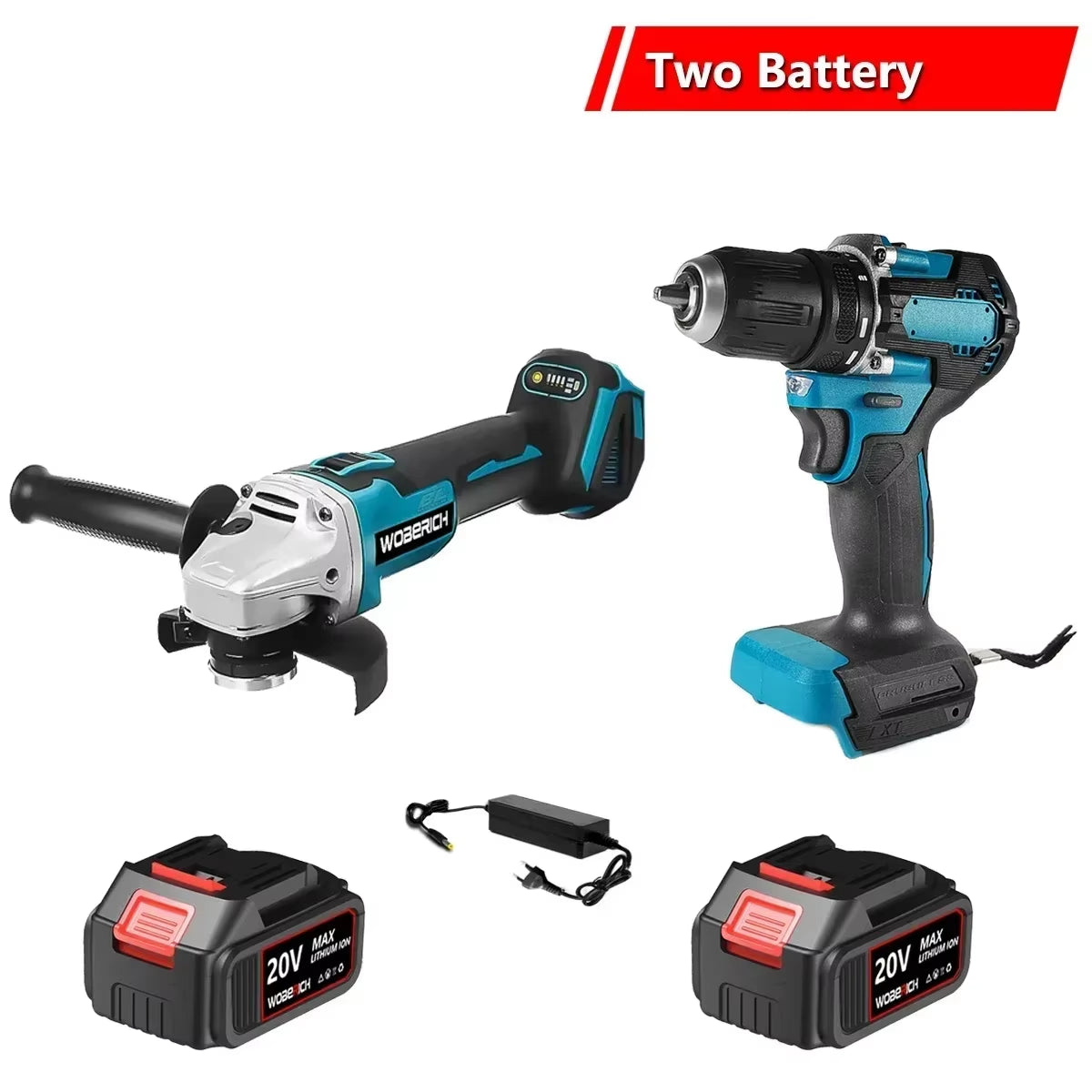 2 in 1 125 Mm Bürstenloser Elektrischer Winkelschleifer Akku-Schlagbohrschrauber Schraubendreher Combo Kit Für Makita Akku Elektrowerkzeug-Sets