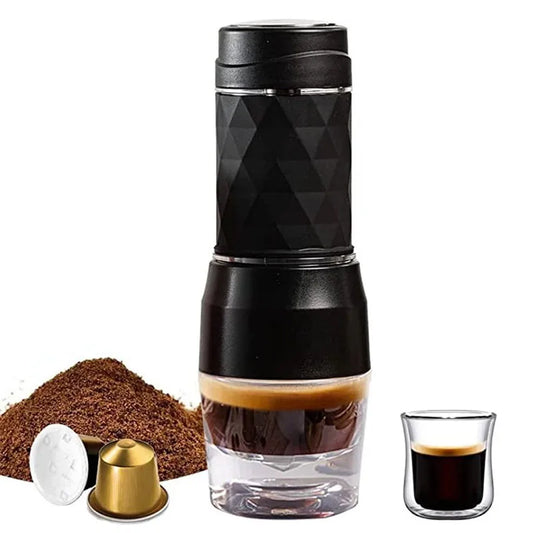 Cafelffe 3 In1 Tragbare Kaffee Maschine Heiß-/Kaltwasser Manuelle Espresso Maschine Für Kapsel & Boden Handpresse Brauer Wandern Reisen