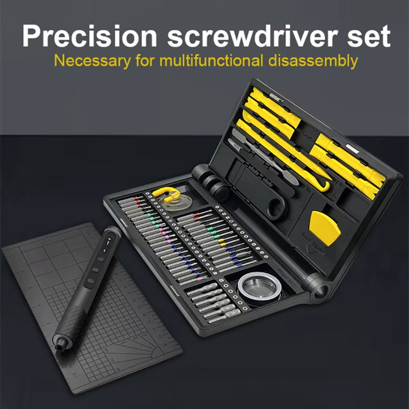71-In-1 Präzisions-Elektroschrauber-Set S2, Legierter Stahl Mit Hoher Härte Und Led-Licht, Multifunktions-Reparaturwerkzeug Für Kamera-Diy