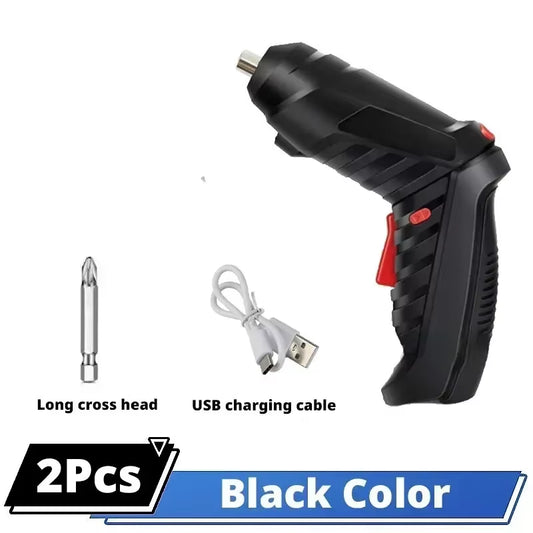 47 Stücke Elektrische Schraubendreher Cordless Elektrische Kit Haushalt Kleine Elektrische Bohrer Fahrer Front LED Licht Einfach Für Kleine Hause Werkzeuge