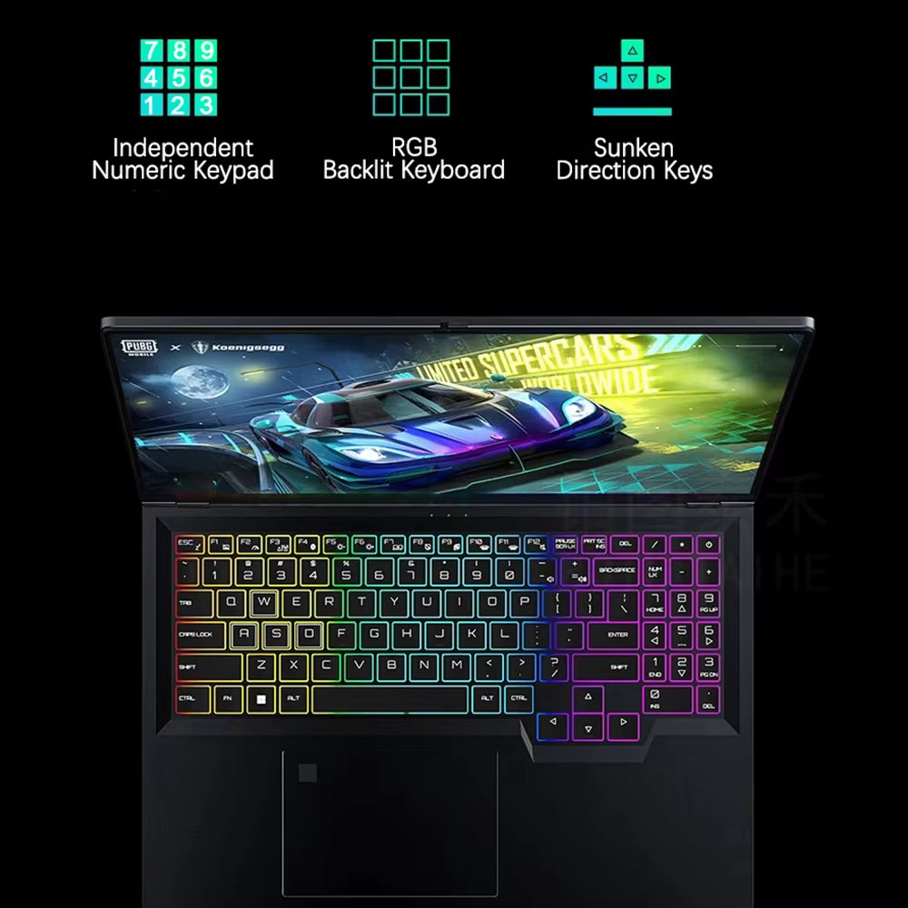 Crelander Laptop Gamer 16 Zoll Intel Core I9 Prozessor 2,5 K Ips Bildschirm 165Hz RTX 6G 4TB SSD Notebook Gaming Laptop