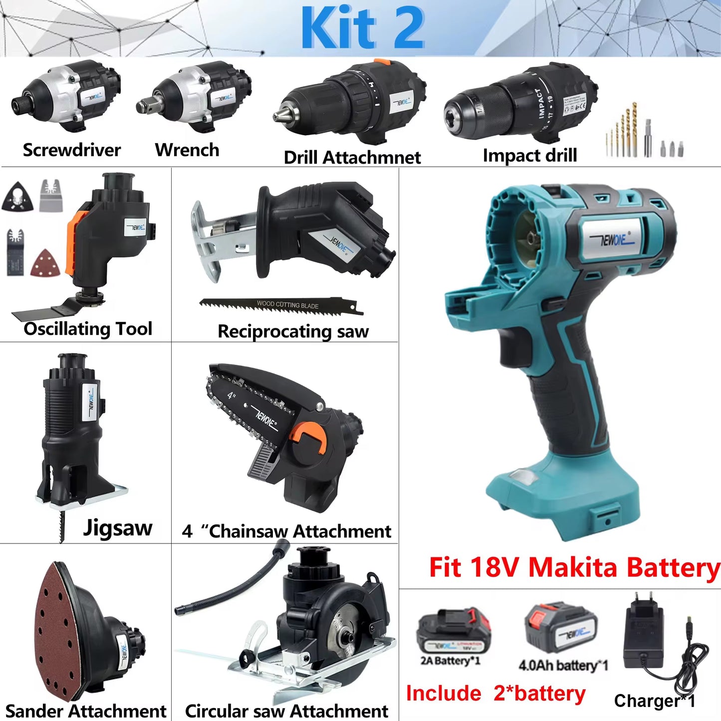10 in 1 Gebürstete Multifunktion Werkzeuge Elektro Werkzeuge Set Kettensäge Multi Tool Elektro Schrauber Elektro Bohrmaschine DIY Holz Bearbeitung